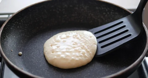 4K - Quick Fried Pancakes Stock Footage 104039984
