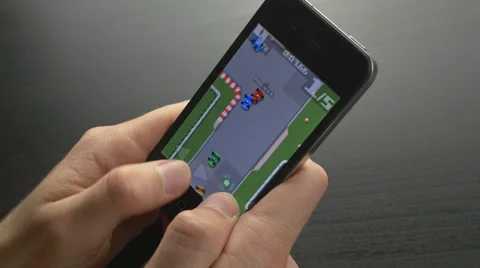 4K Racing Game Smartphone Stock Footage 38184975