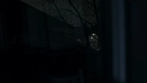 4k Rack Focus of Rainy Night Stock Footage 170994632