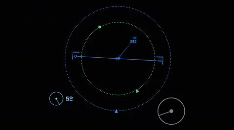 4k Radar GPS signal tech screen display,science sci-fi data computer navigation Stock Footage 62466252