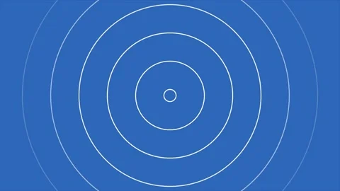 4k Radio waves, circle waves, radar or sonar pattern Видео 150237596