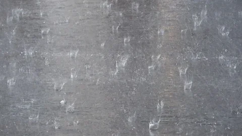 4K. Rain on the asphalt. It is raining heavily on street. Car traffic-Adrian Stock Footage 95726909
