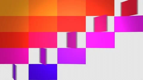 4K Rainbow Color Square Transition Vídeos de archivo 201112176