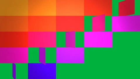4K Rainbow Color Squares Chroma Key Vídeos de archivo 201112148