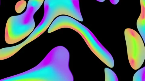 4K Rainbow Liquid Blob Loop | Colorful Abstract Gradient Psychedelic Background Stock Footage 320185721