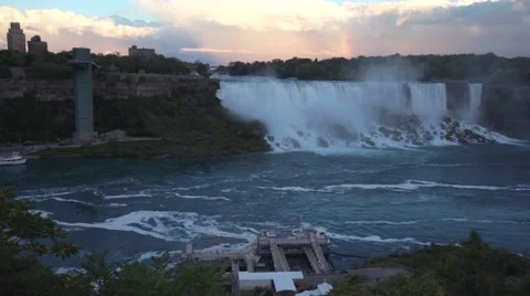 4k Rainbow Niagara Falls Canada 2016 Stock Footage 66786872