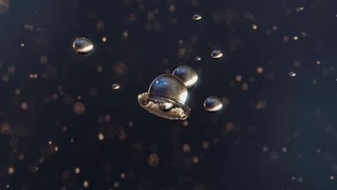 4k raindrops falling from the sky, rotating, splashing Stock Footage 95297994