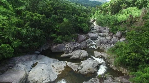 4K Rainforest River Valley Stock Footage 63618024