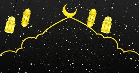 4K Ramadan Background with Islamic moon and lantern. Stock Footage 268778281