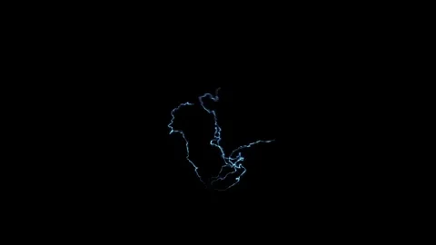 4K Rapid Scattered Electric Arc Discharge VFX Overlay on Black Screen Stock Footage 344402175