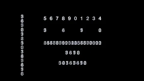 4K Rapidly Changing Digital Number Elements Overlay Vídeos de archivo 333150470