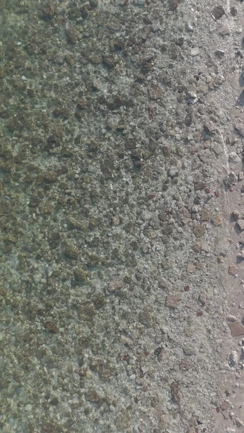 4K RAW Aerial View of a Clear Rocky Shoreline Stock-Footage 299323096