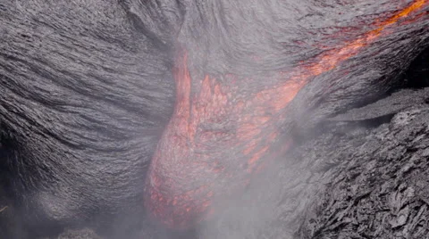 4K RAW Lava Flow By Day 05 動画素材 58884375