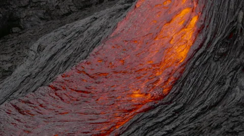 4K RAW Lava Flow By Day 11 Stock Footage 58884697