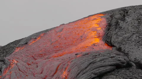 4K RAW Lava Flow By Day 13 Stock Footage 58885101