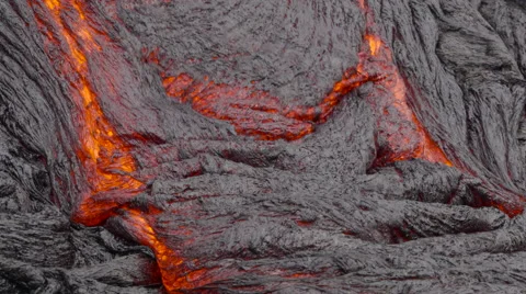 4K RAW Lava Flow By Day 17 Stock Footage 58885434