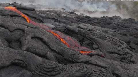 4K RAW Lava Flow By Day 16 動画素材 58885482