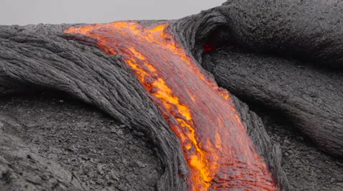 4K RAW Lava Flow By Day 19 Stock Footage 58886092
