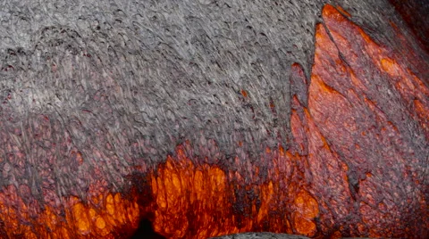 4K RAW Lava Flow By Day 40 動画素材 58886660