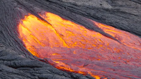 4K RAW Lava Flow By Day 56 動画素材 58889296