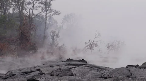 4K RAW Lava Flow LandScape 07 Stock Footage 58888795