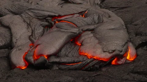 4K RAW Lava Flow Night 07 Stock Footage 58890359