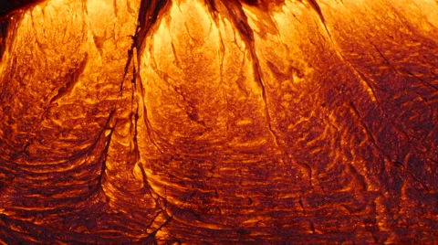 4K RAW Lava Flow Night 13 動画素材 58891263