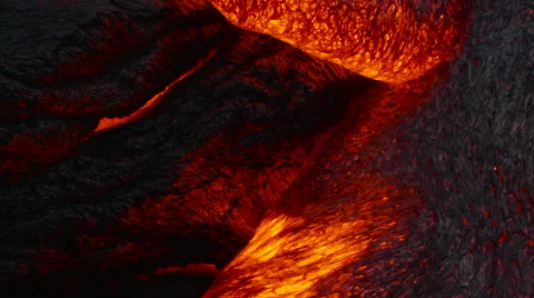 4K RAW Lava Flow Night 11 Stock Footage 58892089