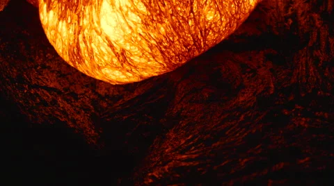 4K RAW Lava Flow Night 24 Stock Footage 58892281