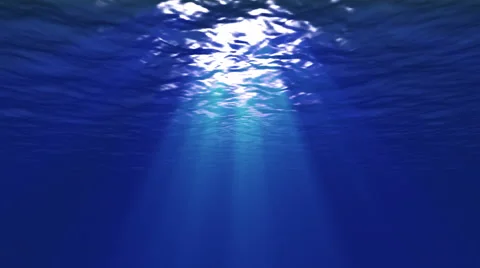 4K Ray of light bursting through the ocean Stock Footage 45407345