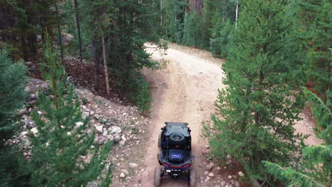 4K Razer UTV Driving Away on a Mountain Side 2 Stock-Footage 167768944