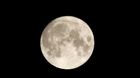 4K - Real full moon movement Stock Footage 138825038