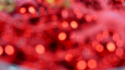 4K - Real red bokeh Stock Footage 43483475