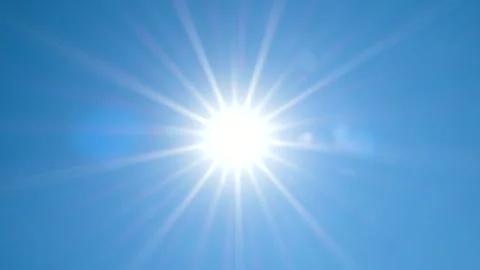 4K - Real summer Sun rays with lens flare rotation Stock Footage 276180080