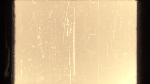 4K real Super 8 Film Frame scan, white scratch texture, old noise film for Overl Stock Footage
