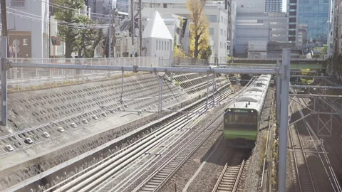 4K Real time . Passenger train . Stock Footage 261938166