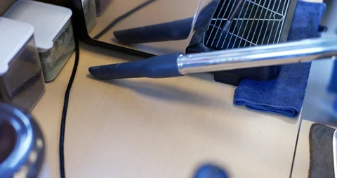 4K Real time .Vacuuming coffee bar . Stock Footage 172282159