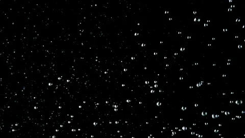 4K - Real Underwater bubbles on black background Stock Footage 285661395
