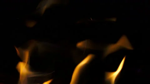 4K Realistic Fire closeup with alpha matte black background, loopable, easy i Stock-Footage 47256507