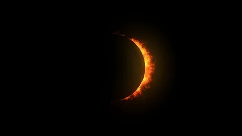 4K  Realistic Solar Eclipse Stock Footage 108071088