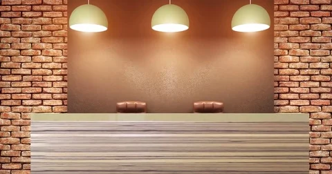 4k. The reception of the hotel Stock Footage 73524808