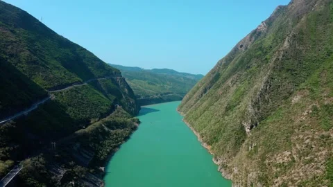 4K Recording of Mountain and River Views Stock Footage 319610273