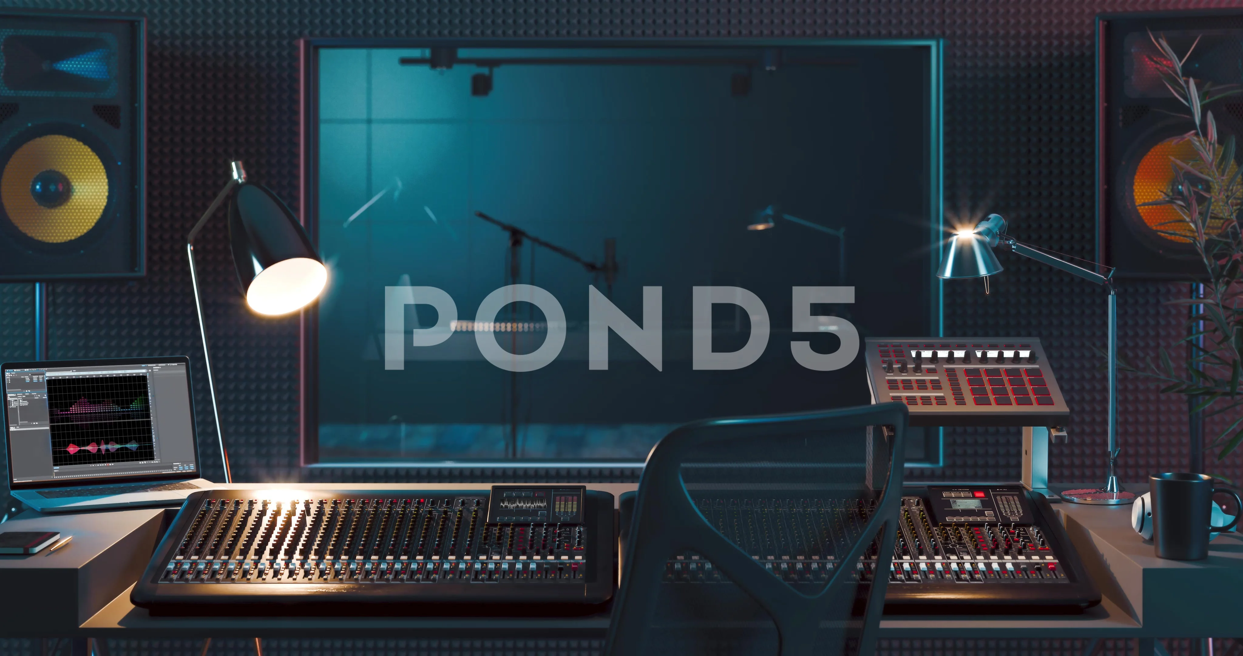 4K Recording Studio Virtual Set Backgrou... | Stock Video | Pond5