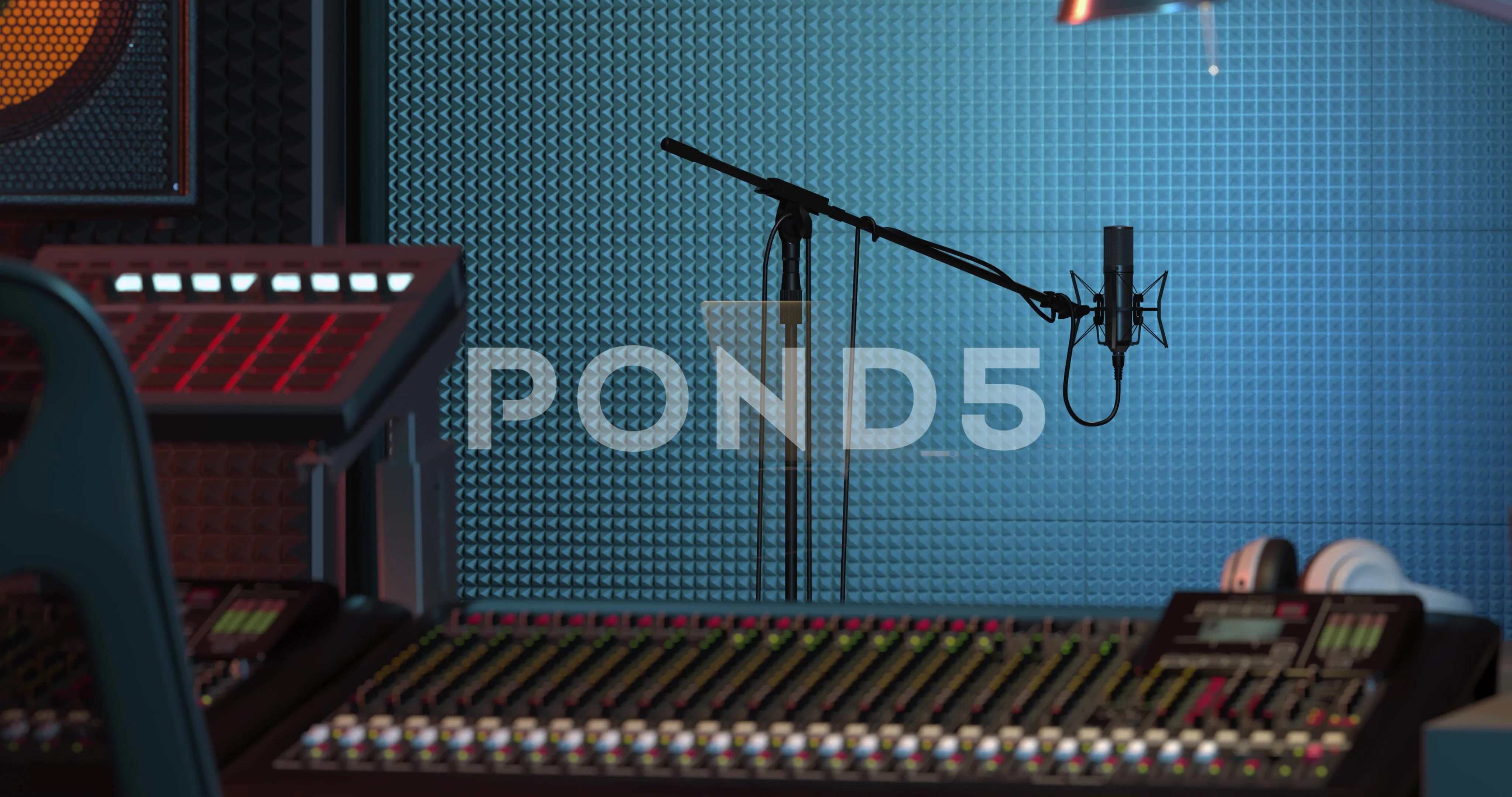 4K Recording Studio Virtual Set Backgrou... | Stock Video | Pond5