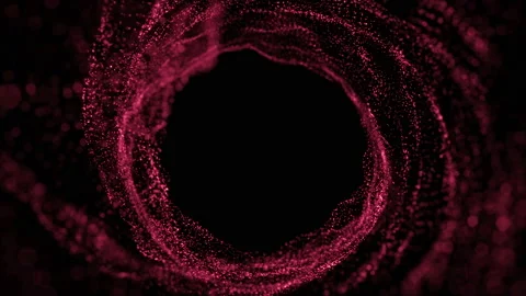 4K Red bokeh particles. Elegant festive motion background. Round frame Stock Footage 115737250