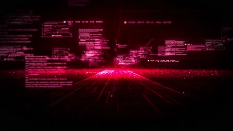 4K Red Digital AI High-Speed Broadband Internet Floating Text Background Stockbeeldmateriaal 204152783