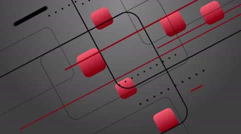 4k Red Digital Design on Gray Background Animation Seamless Loop. Stock-Footage 62838798