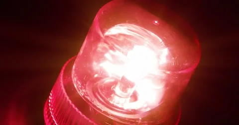 4K - Red flasher Video stock 52556473