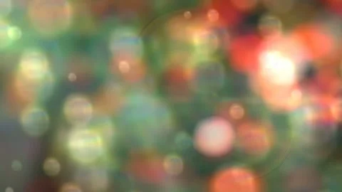 4k red green bokeh bubbles floating motion background Stock-Footage 261253708