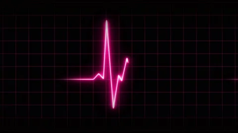 4k Red Heart Beat Pulse Video stock 147146026